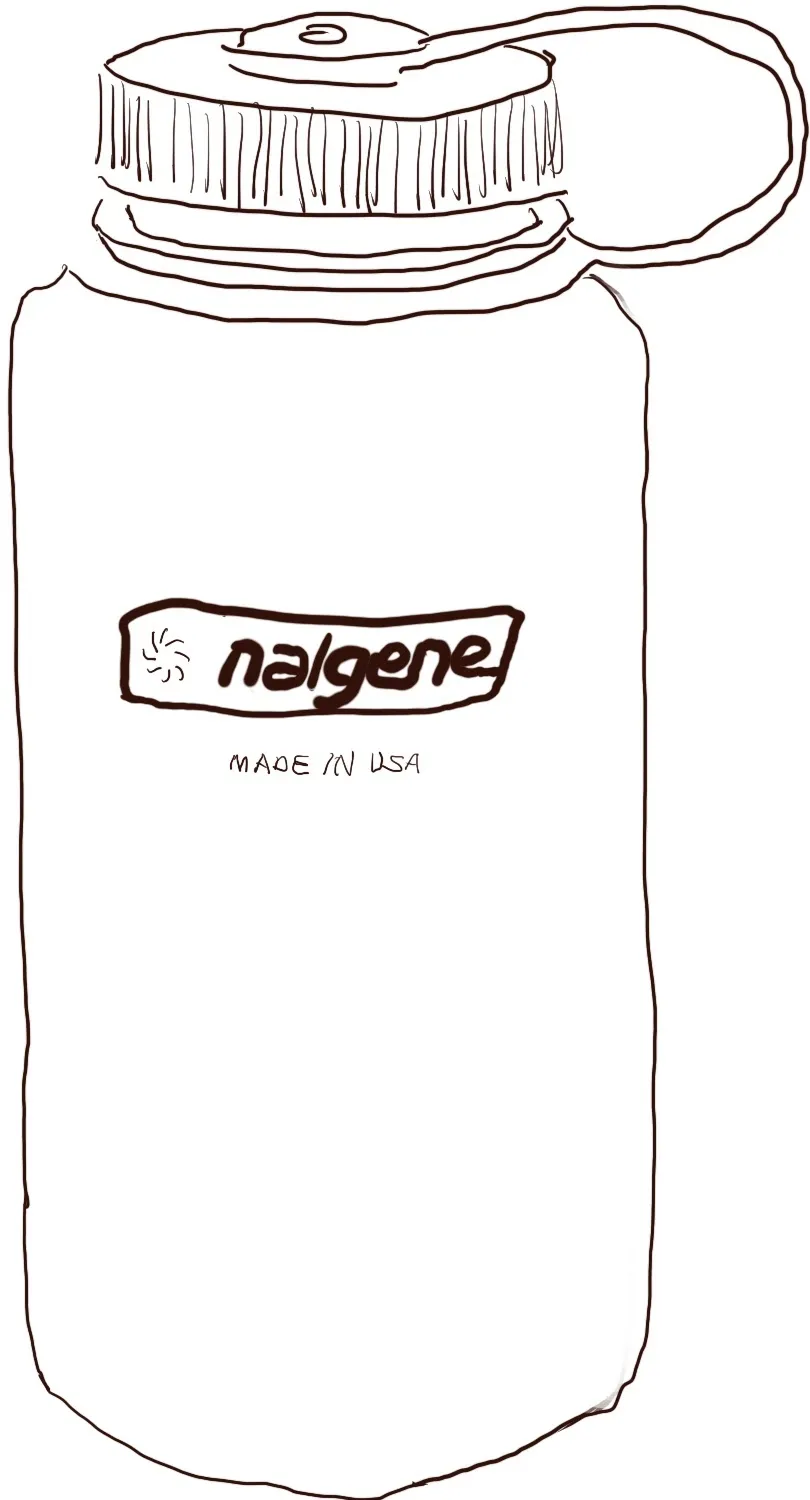 Nalgene wide-mouth bottle illustration